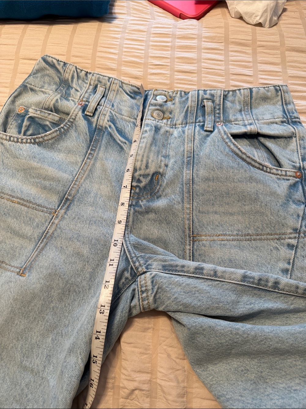 Free people extreme measures low rise barrel denim shorts size 29 - Picture 9 of 10